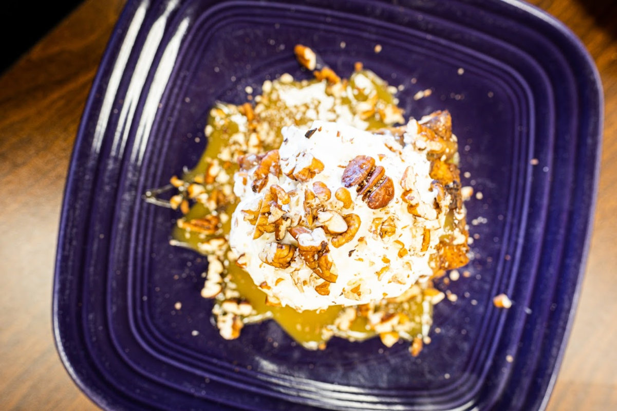 Dessert with peanuts